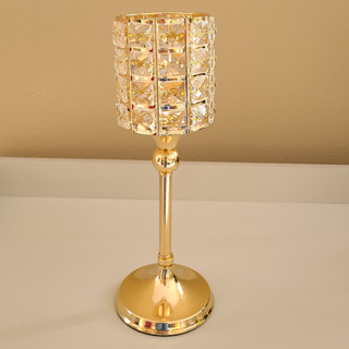Castiçal de Vela Castiçal Dourado Metal Decorativo Porta Velas