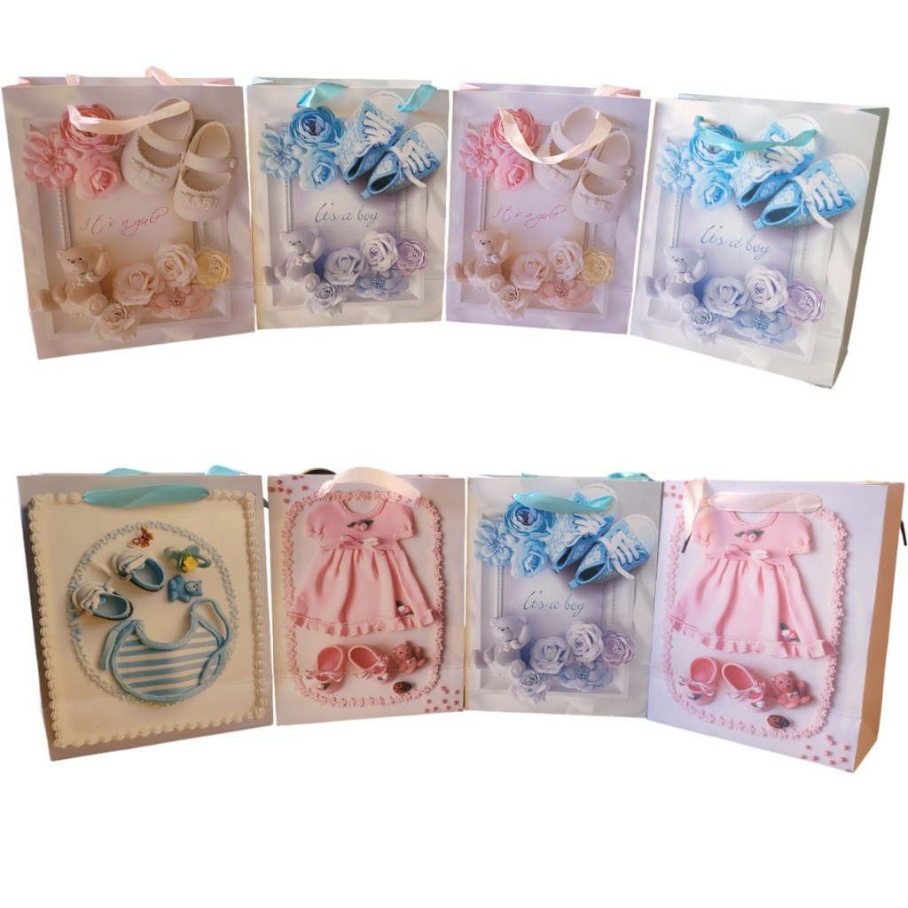Sacola Presente Bebê “É MENINO” ou “É MENINA” – Chá Revelação/Nascimento em Oferta na Shopee