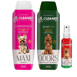 kit Shampoo Para Cachorro Shampoo neutralizador de odores+Condicionador Cleaner 500mL +Perfume 60ml