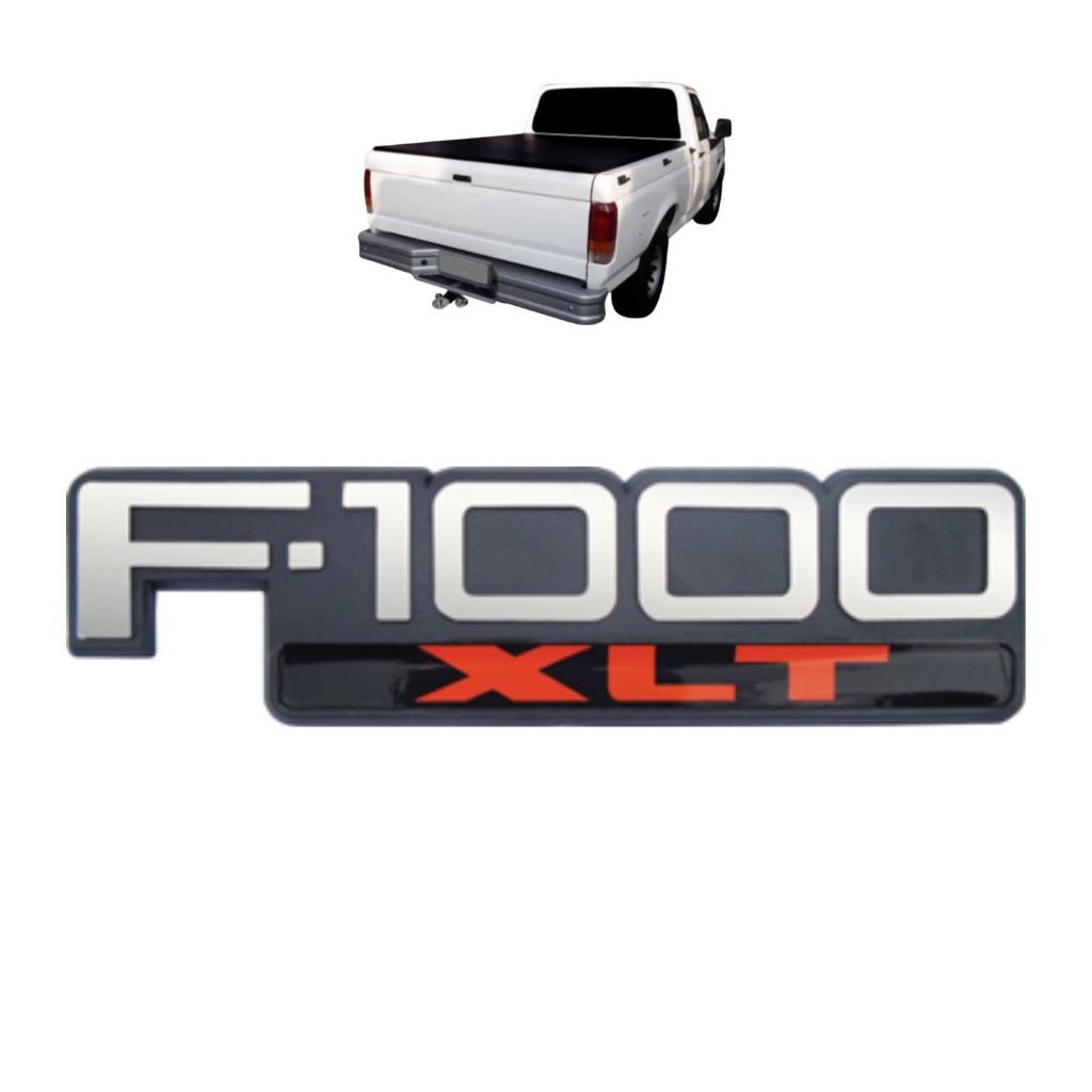 Emblema Letreiro F1000 XLT F1000 XLT 1999 a 2000 com Hot Stamping