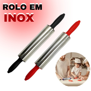 Rolo Para Massa Pizza Pão Macarrão De Inox Leve Resistente em Oferta na Shopee