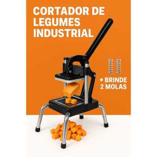 Picador Legumes Batata Cortador Tripé Multiuso Tomate Cebola Frios Cabrita + 2 Brindes
