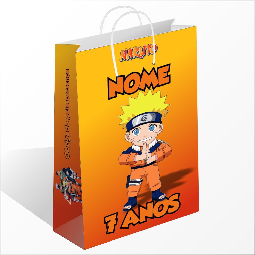 Sacolinha Personalizada Naruto Sacolinha Personalizada Com Nome Sacolinha Surpresa Lembrancinha