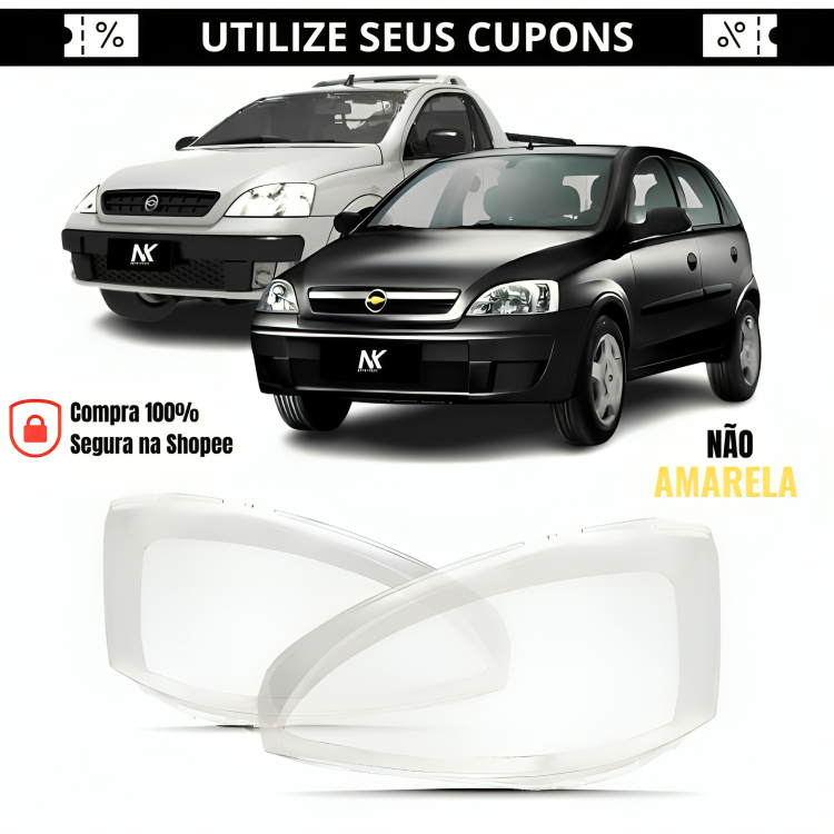 Par/Un Lente Farol Corsa Montana 2003 2004 2005 2006 2007 2008 2009 2010 Lentes