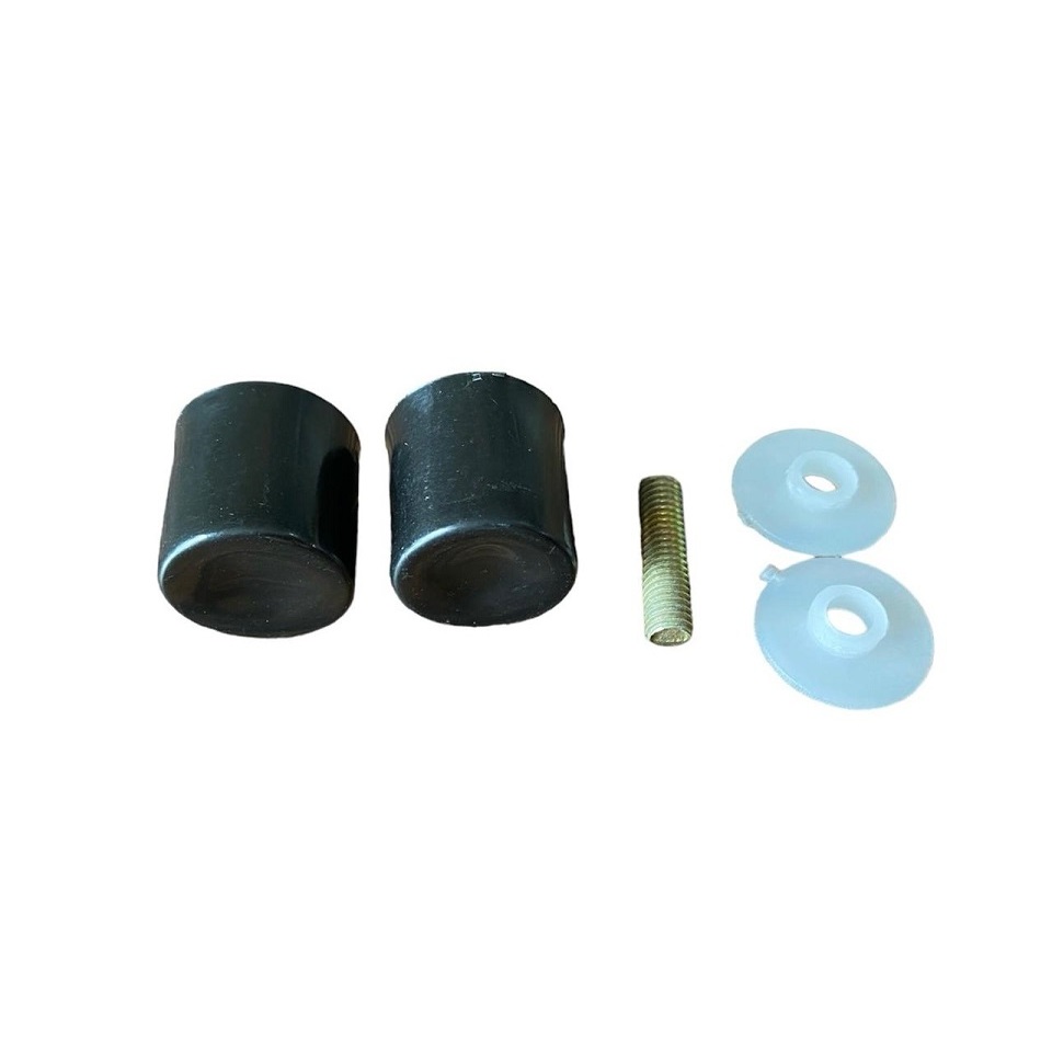 Puxador Duplo 6cm p/ Porta e Box de Vidro 8mm | Polímero Resistente | Kit c/ Parafuso Central e Arruelas