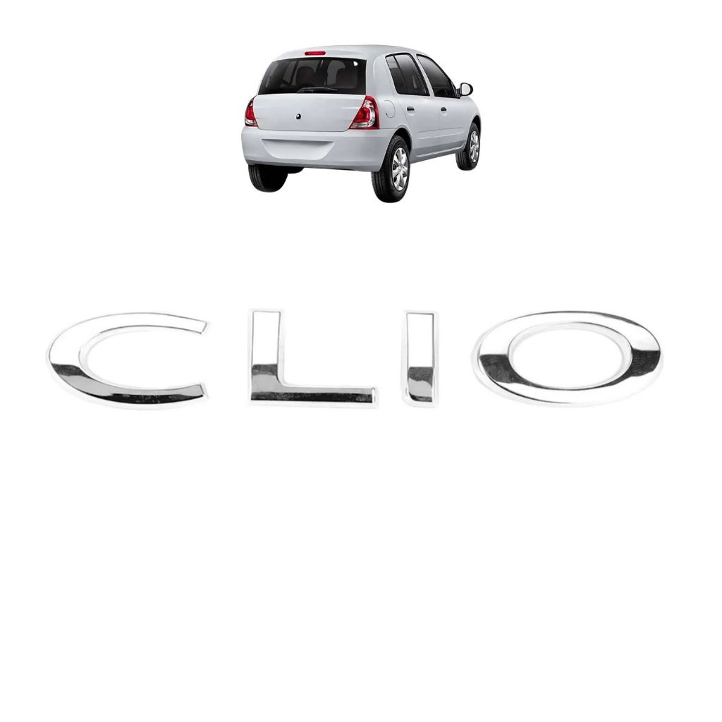Emblema Letreiro CLIO Clio 2013 a 2016 Cromado