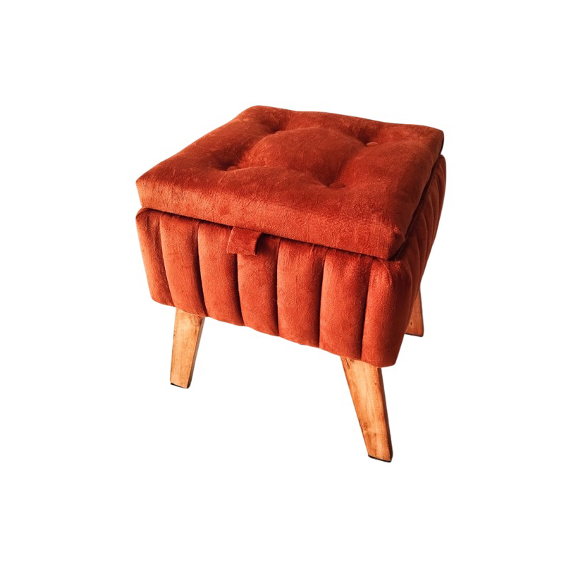 Puff Retrô com Baú Banqueta Decorativo quadrado luxo em Oferta na Shopee