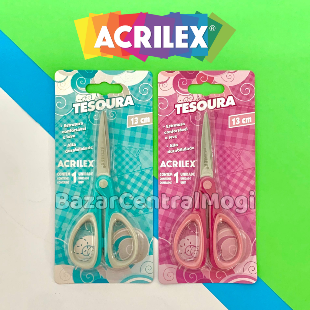 Tesoura Multiuso Acrilex 13cm Aço Inoxídavel Alta Durabilidade