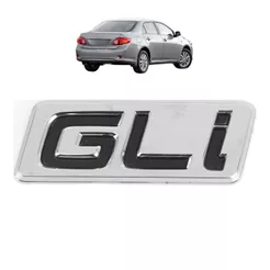 Emblema Letreiro GLI Corolla 2009 a 2023 Cromado com Preto