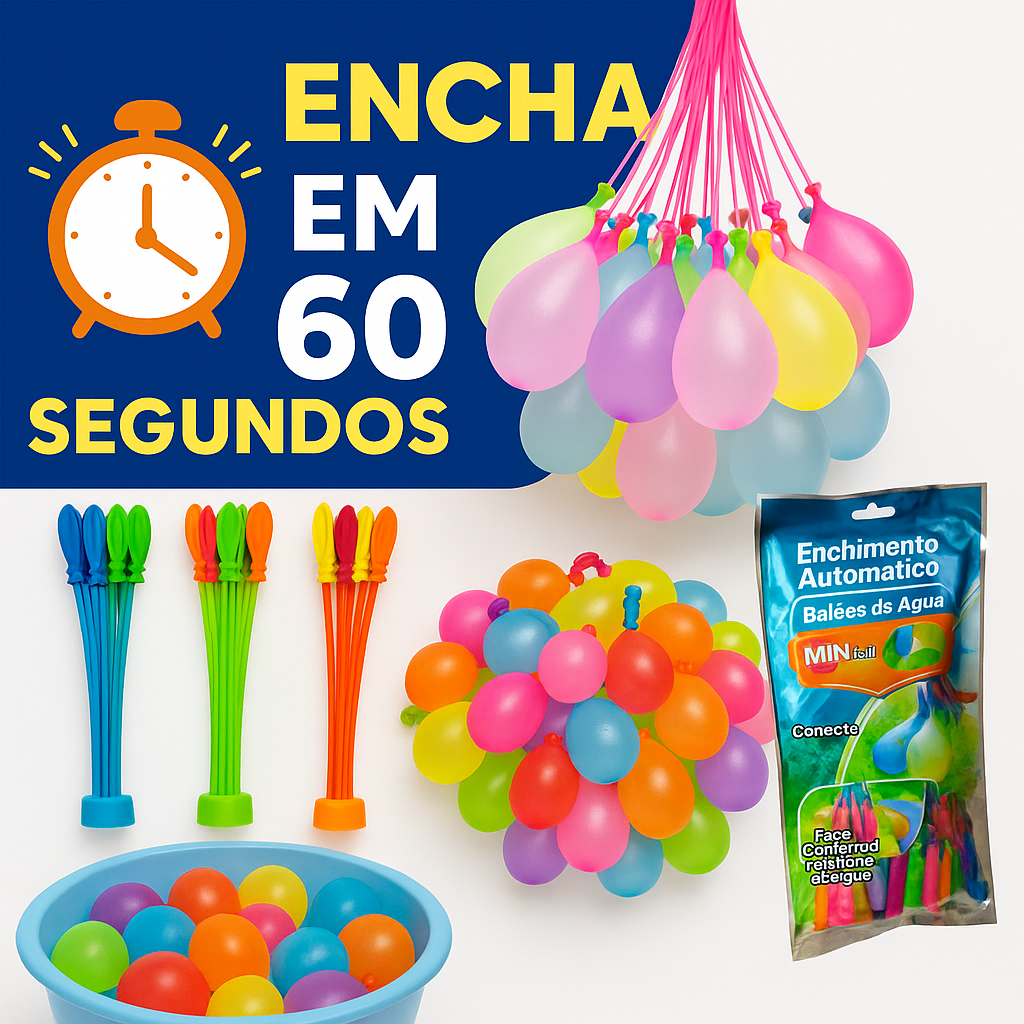 Kit 555 Bexigas D’Água – Enche e Amarra Rápido – Diversão no Verão em Oferta na Shopee