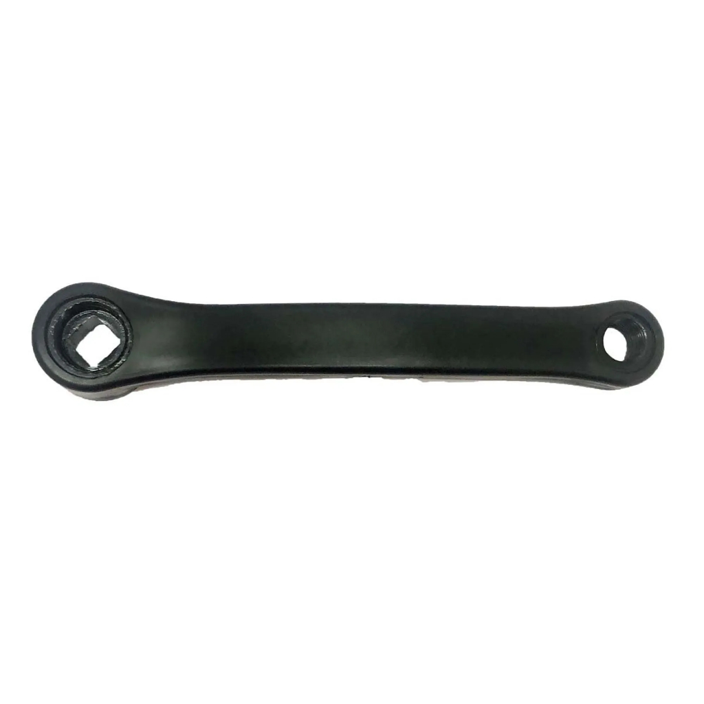 Pedivela Braço Esquerdo Cinza/Preto 170mm Ponta Quadrada De Bike