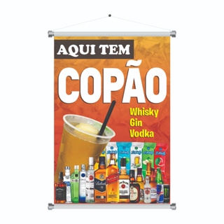 Banner Copão Drink Whisky para Adega Tabacaria Barraca Baile Venda Bebida mod 2 em Oferta na Shopee