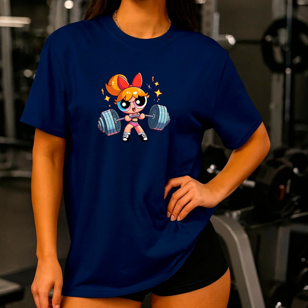 Camisa Blusa Feminina Camiseta Academia Barra Fitness Super Poderosa Lançamento Oferta