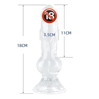 Protese Realística Formato Cachorro com Escroto e Ventosa 3.5*18 CM em Oferta na Shopee