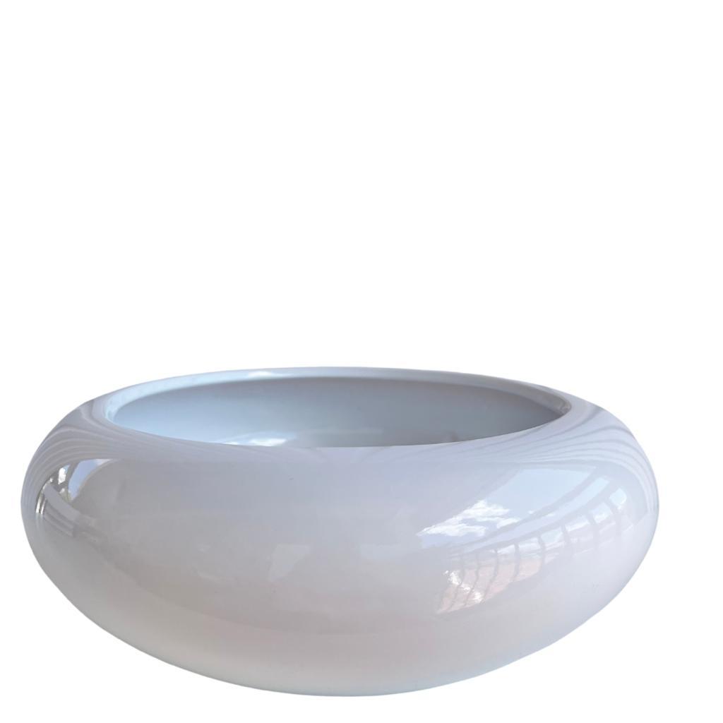 Vaso cachepot branco brilho ikebana bacia  cerâmica arranjo Orquídea planta suculenta
