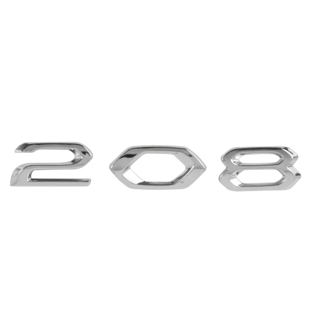 Emblema Letreiro 208 do Peugeot 208 2020 a 2024  Emblema traseiro