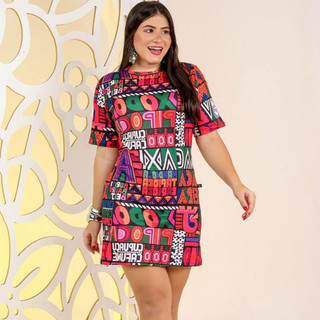 Vestido feminino camiseta Tshirt moda plus size vestidos blusão GG moda evangelica jovem