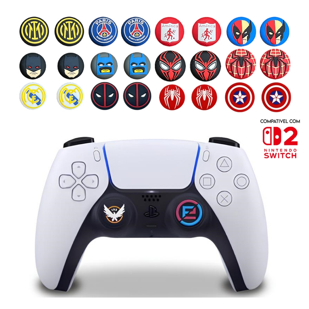 (D) Par de Grip Premium para controle Ps3,Ps4,Ps5, Xbox One, Xbox X/S, Nintendo Switch 2 Ótima qualidade, Envio imediato