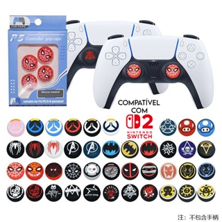(B) Par de Grip Super Heroi para controle Ps3,Ps4, Ps5, Xbox One, Xbox X/S, Switch 2 Ótima qualidade, Envio imediato em Oferta na Shopee