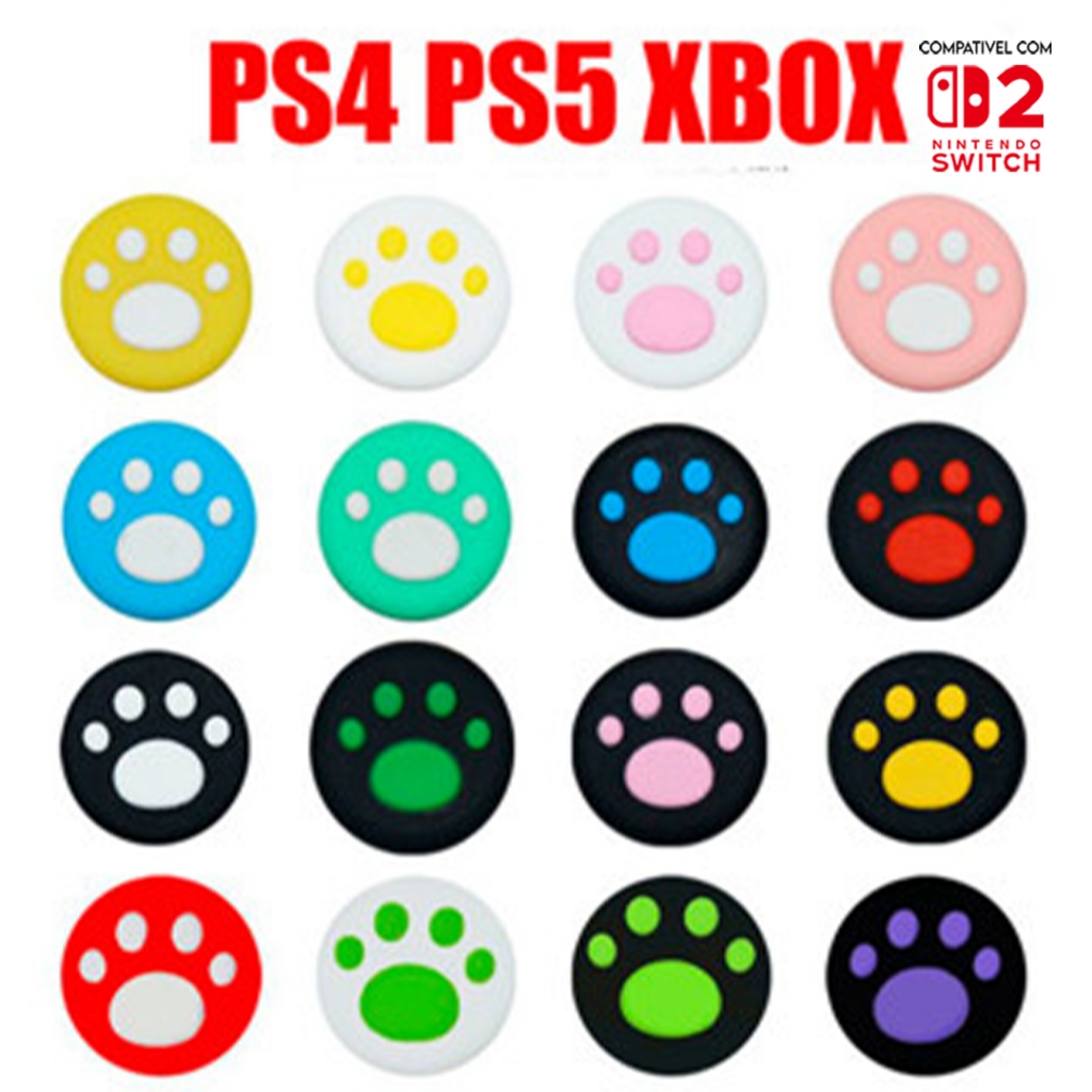Par de Grip Pata de Cachorro para controle Ps3,Ps4, Ps5, Xbox One, Xbox X/S, Switch 2 Ótima qualidade em Oferta na Shopee