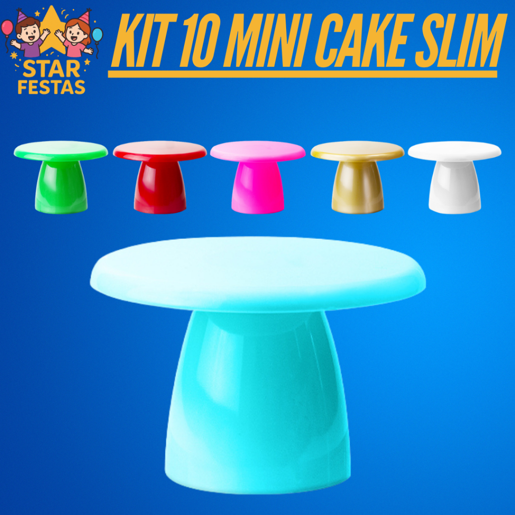 Kit 10 Mini Cakes Slim (+28 Cores)