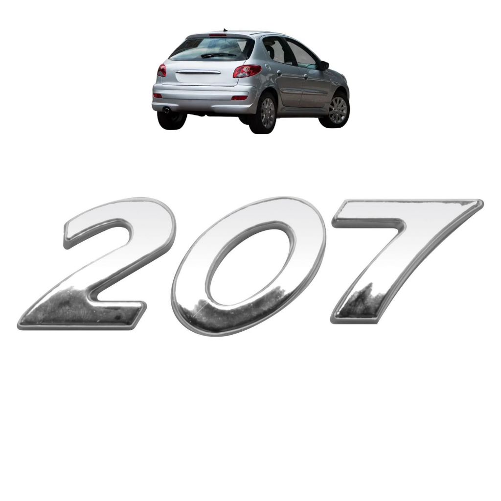 Emblema letreiro 207 – Peugeot 207 2009 a 2014 em Oferta na Shopee