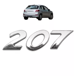 Emblema Letreiro 207 Peugeot 207 2009 a 2014
