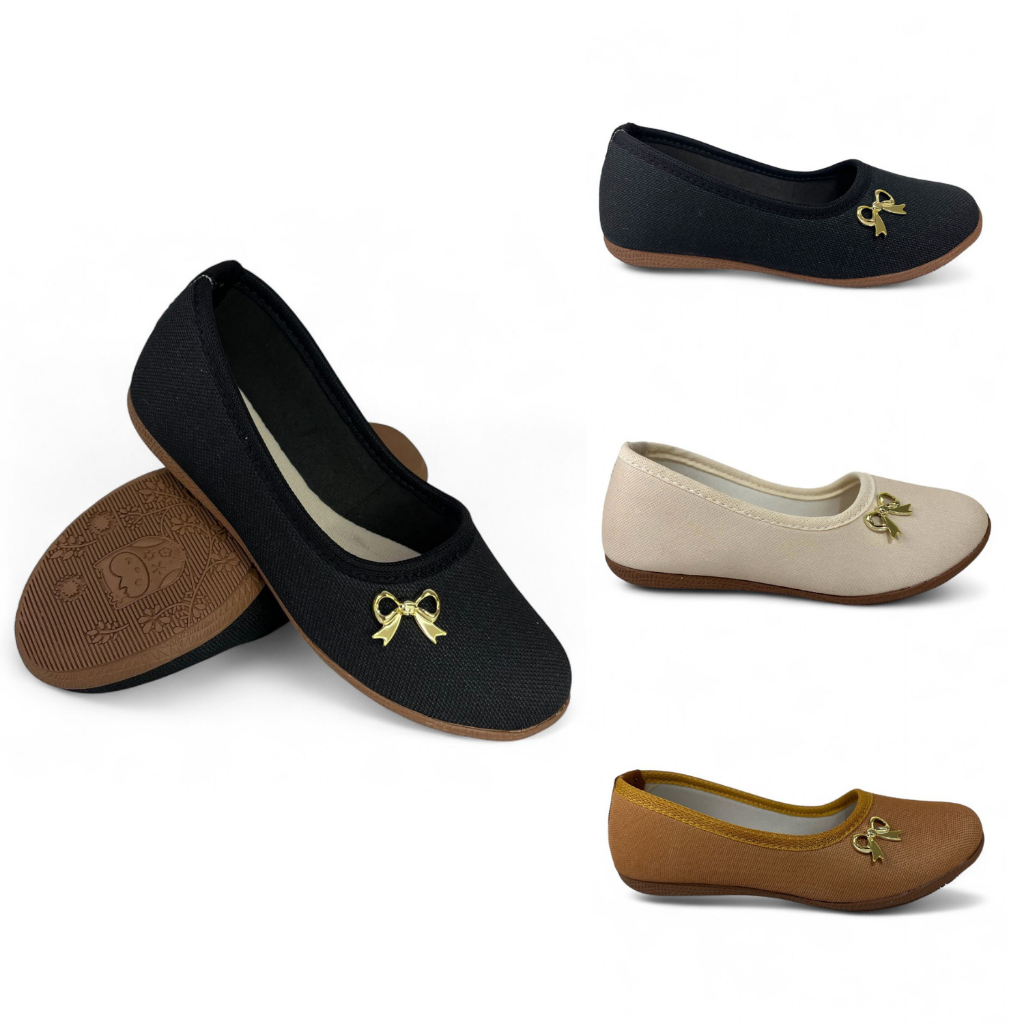 Sapatilha Infantil Feminina Tecido Laço Dourado 26 ao 33 Várias Cores em Oferta na Shopee
