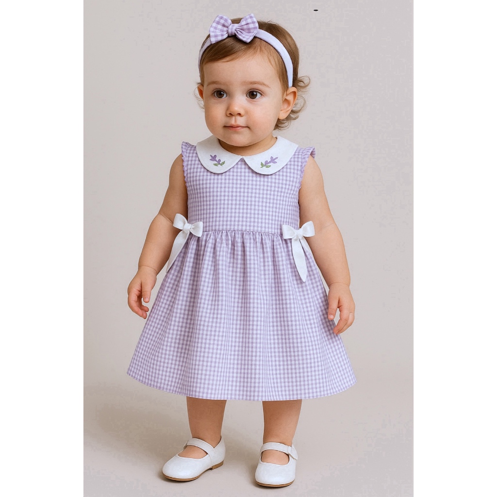 Vestido de Bebê Infantil Criança Luxo Macio Confortável  Festa 100% Algodão Mundo Nina
