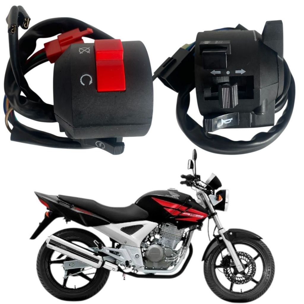 CHAVE DE LUZ E PUNHO DE PARTIDA CBX 250 TWISTER 2006 2007 2008 START STOP LAMPEJADOR AFOGADOR