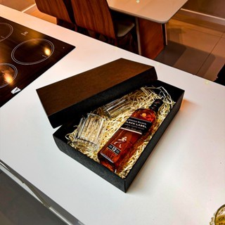 Caixa de Presente Kraft, Preta e Branca 35x24x9cm | Caixa Presente Resistente Sofisticada Moderna em Oferta na Shopee