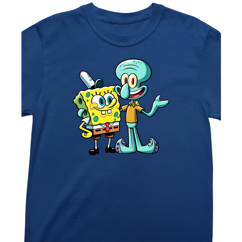 Camiseta Bob Esponja Lula Unissex Masculina Feminina Personagens Desenho Animado Estampa Algodão