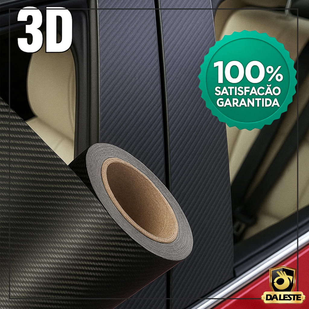 Adesivo Vinil Fibra de Carbono 3D Envelopamento Teto Capo Carro Automotivo em Oferta na Shopee