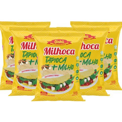 Kit Milhoca Oishii 500g - TAPIOCA + CUSCUZ / 5 Pacotes