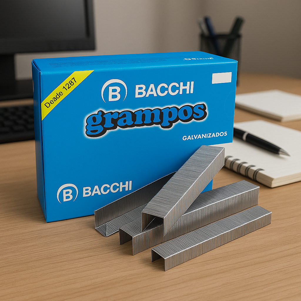 Grampo P/ Grampeador 23/6 Galvanizado 5 Mil Unid. - Bacchi em Oferta na Shopee