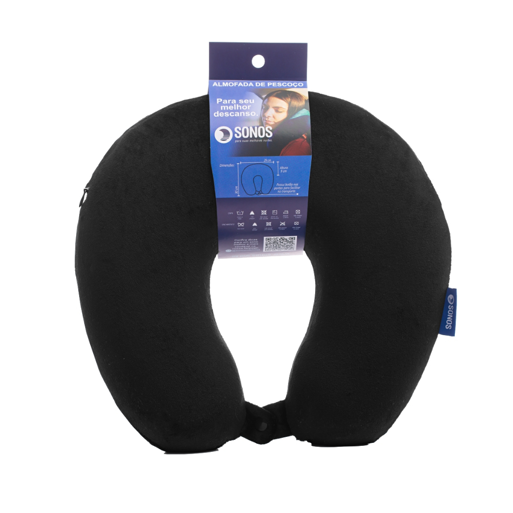 Almofada De Pescoço Sonos Tradicional Para Viagem E Descanso em Oferta na Shopee
