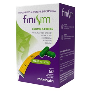 Finisim Maxinutri com Cromo e Fibras 60 Cápsulas em Oferta na Shopee