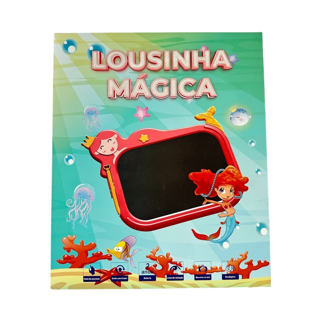 ✨ LOUSA DIGITAL LCD 10" - LOUSINHA MÁGICA PORTÁTIL! SEREIA, CANETA ACOPLADA, ANOTAÇÕES SE…
