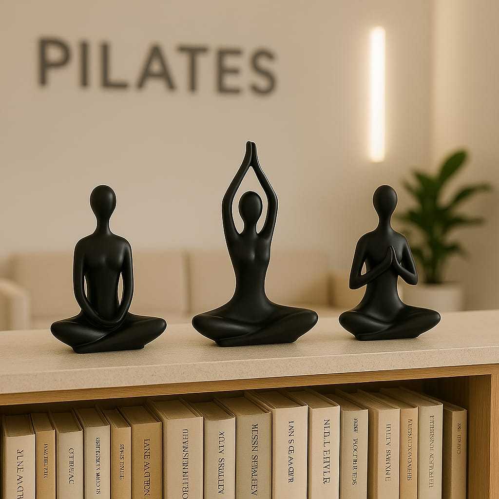 Kit 3 Estátuas Posições Diferentes Yoga | Pilates| Decoração | Casa | Estúdio|