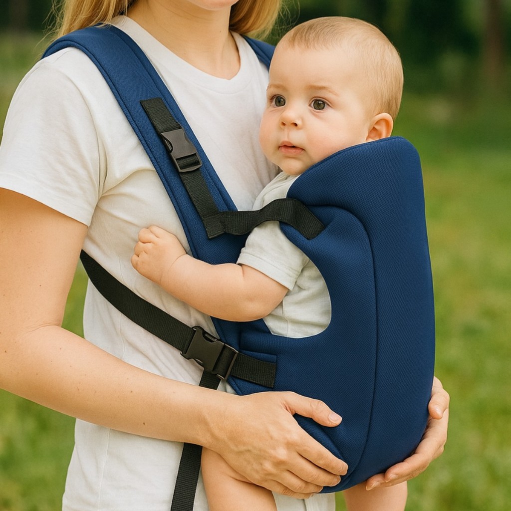 Mochila Canguru Bebê Seguro Alças Ajustáveis e Trava Velcro em Oferta na Shopee