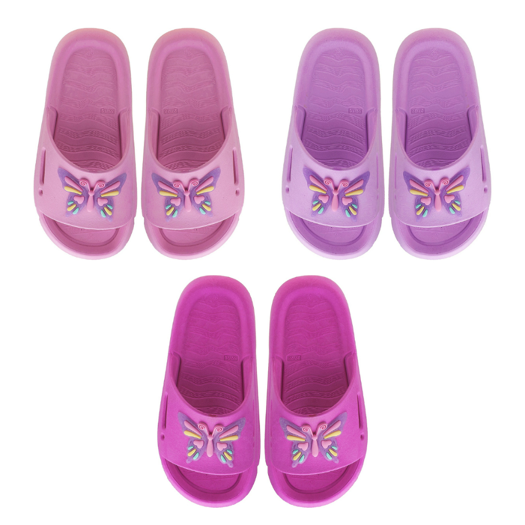 Chinelo Nuvem Slide Infantil Feminino Borboleta Colorida Kidstep em Oferta na Shopee