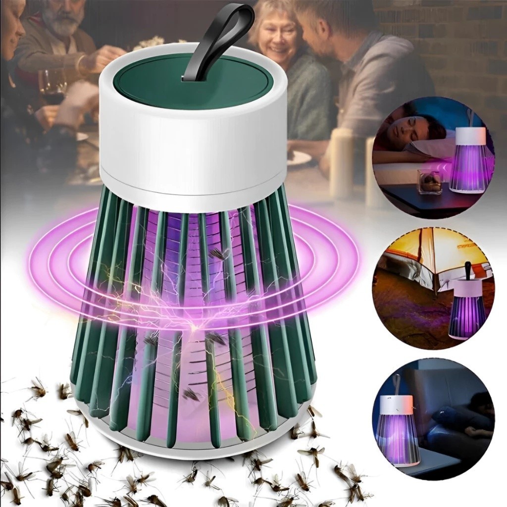 Lâmpada Elétrica Mata-Mosquitos Com Luz UV Usb Armadilha Para Insetos