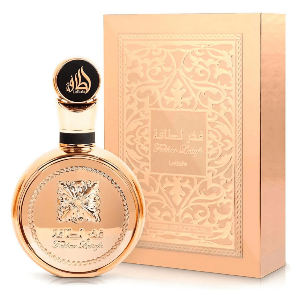 Perfume Fakhar Gold Lattafa Árabe 100ml Feminino Embalagem de Vidro Lacrado
