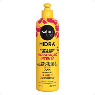 CREME PARA PENTEAR SALON LINE HIDRA 3 EM 1 D-PANTENOL 300ML em Oferta na Shopee
