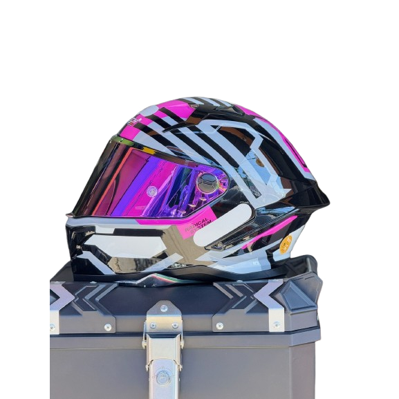 Capacete  Gp Tech Pilot Blade Rosa Pink e Preto Cinza