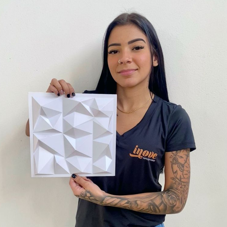 Kit 120 Placas 3D Revestimento Para Parede 25x25 cm em Oferta na Shopee