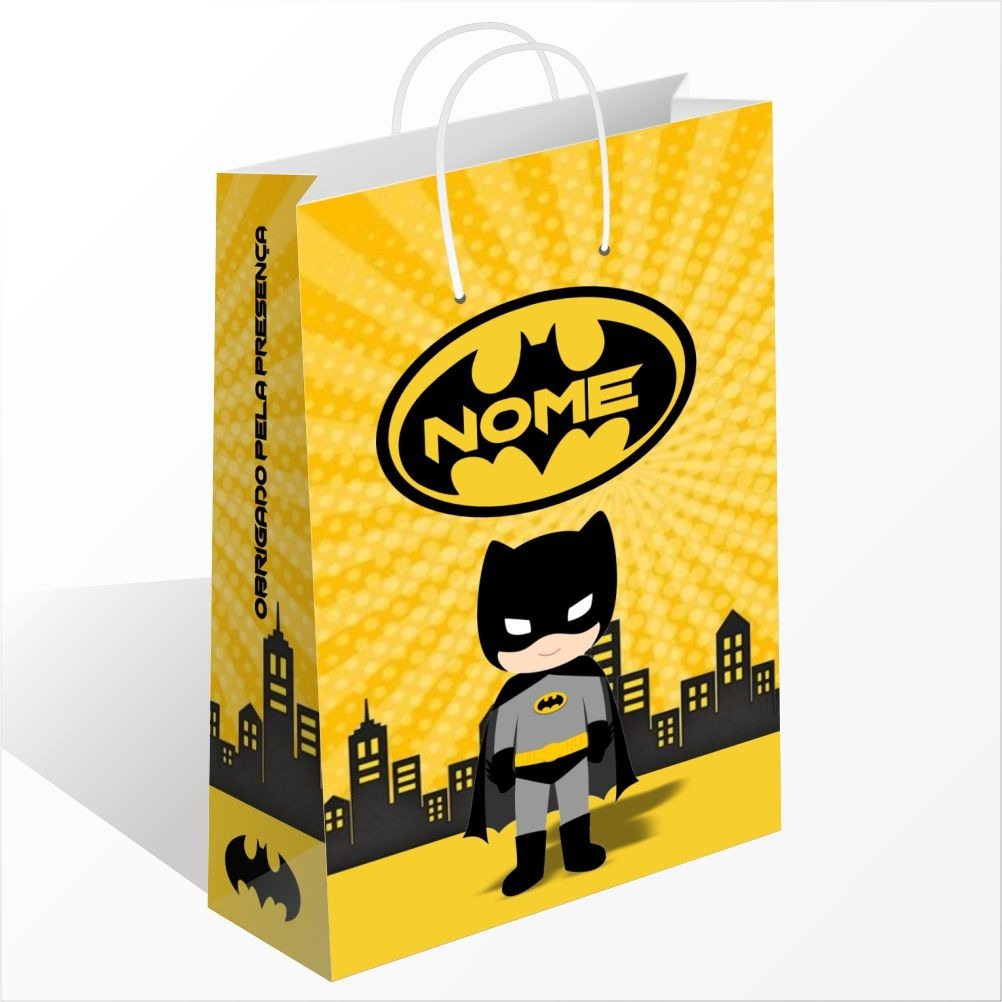 Sacolinha Personalizada Batman Personalizada Com Nome Sacolinha Surpresa Lembrancinha de Festa