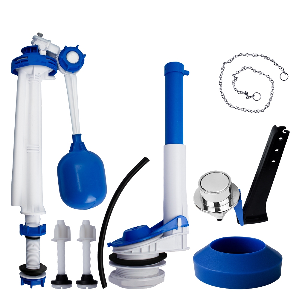 Kit Mecanismo Completo Descarga Acionamento Lateral Externo Cromado Universal Para Caixas Acopladas