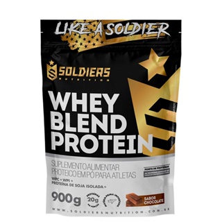Whey Blend Protein Concentrado e Isolado 900g Soldiers Nutrition Suplemento Proteína Muscular Recuperação em Oferta na Shopee
