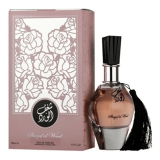 Perfume Shagaf Al Ward Árabe 100ml Feminino Embalagem de vidro lacrado em Oferta na Shopee